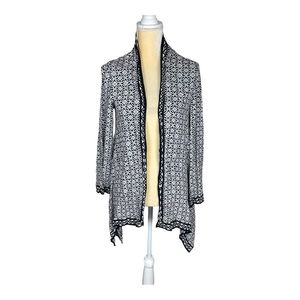 Chico's Monochrome Geometric Cardigan